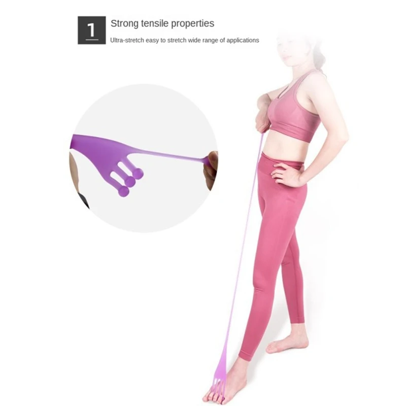Toe Training Belts Toe Sole Trainer Ballet Dance Foot Silicone Pull Bands Stretch Elastic Rope Back Exercise Bands Yoga Pilate