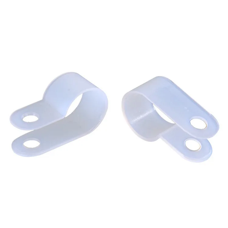 3.3mm white wire clip insulation card U type wire clip fixed plastic wiring fixed Cable clips 100pcs
