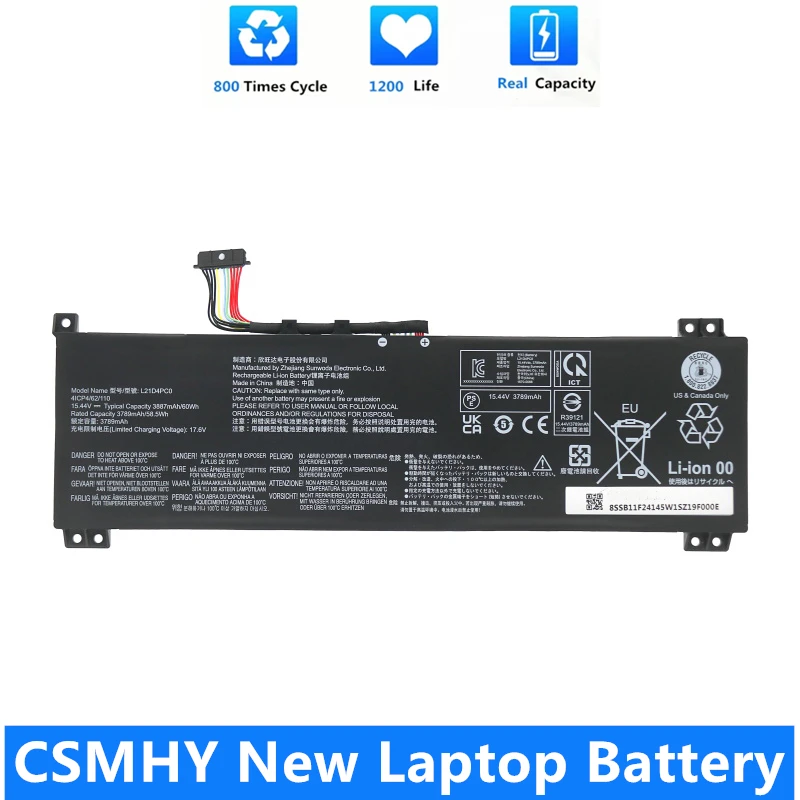 

CSMHY 60Wh New L21M4PC0 L21D4PC0 Laptop Battery For Lenovo Y7000P R7000P R9000K R9000P Y9000P 2022
