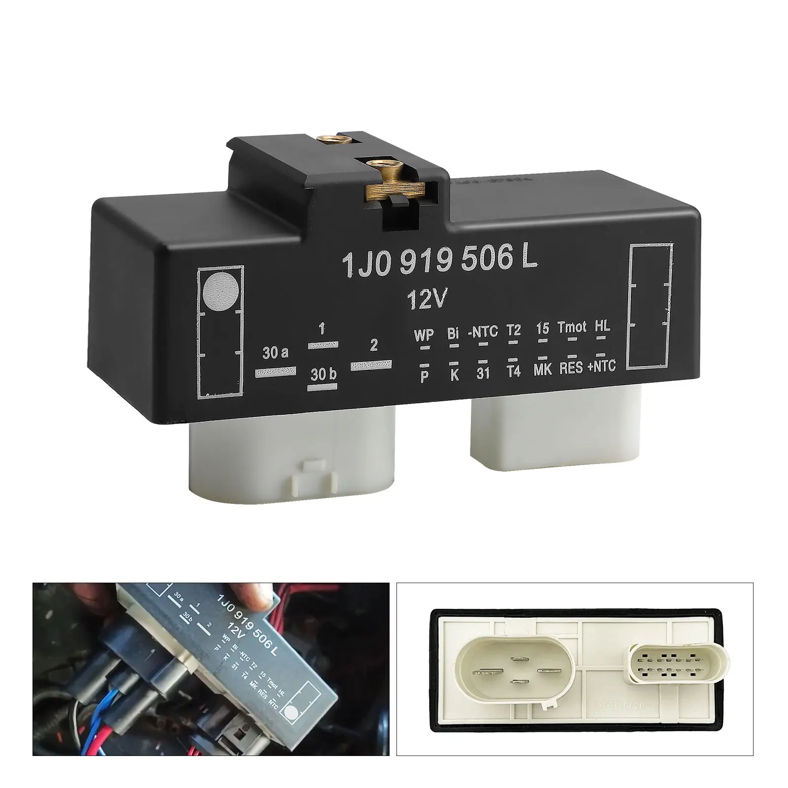 Kühlgebläse-Steuerschalter Relais Kühler FÜR Volkswagen 1J0919506L 1J0 919 506L – Detail 1