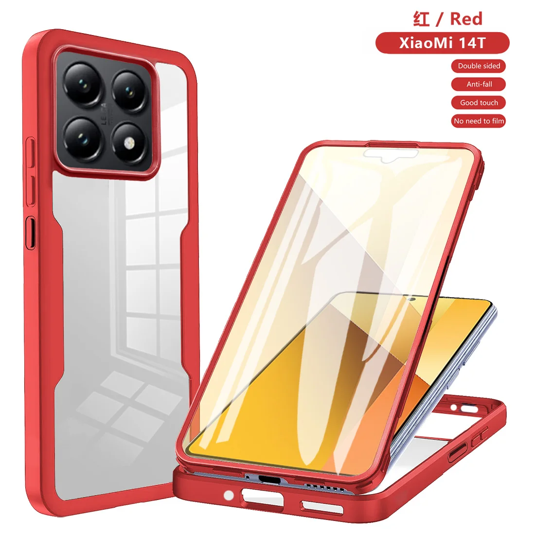 360° Full Body Shockproof Phone Case with Built-in Screen Protector