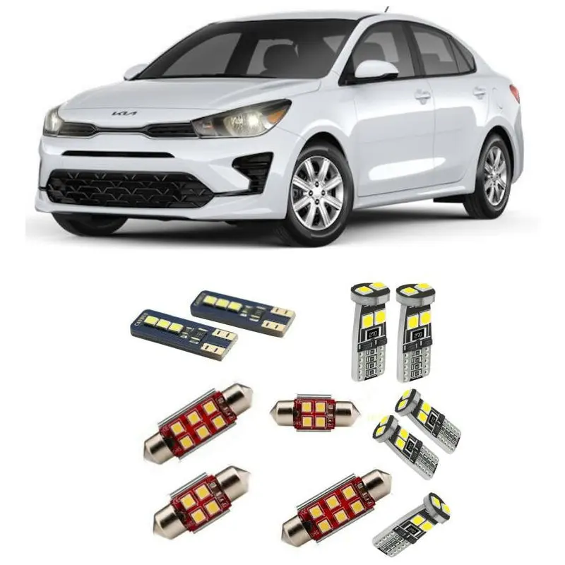 

11x Canbus Led interior lights For KIA Rio 2022 2021 automotive goods Car Accessories License plate lamps Map lamps Room lamps