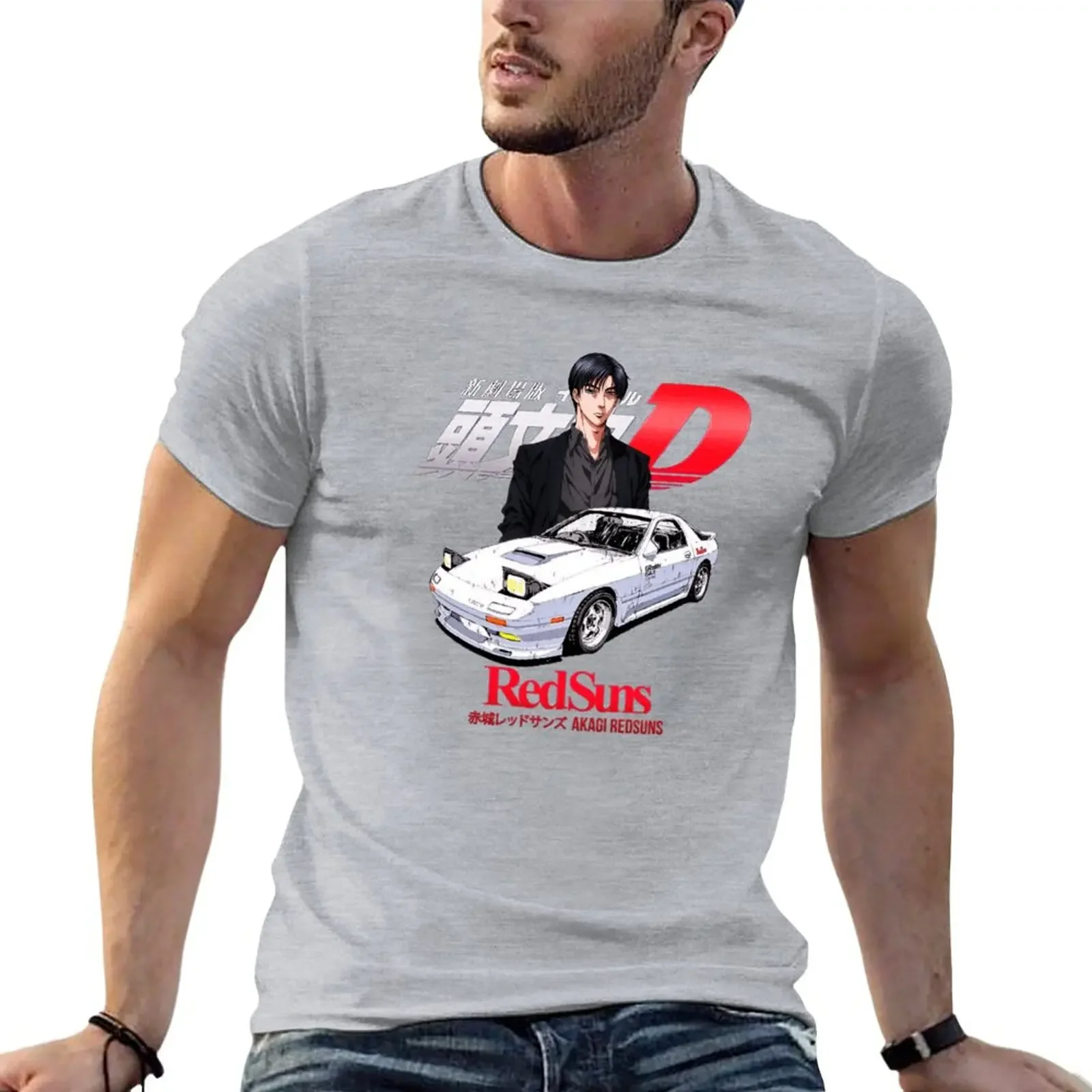 

Initial D - Ryosuke Takahashi RX7 FC3S T-Shirt Short sleeve tee boys animal print shirt for a boy funnys men clothings