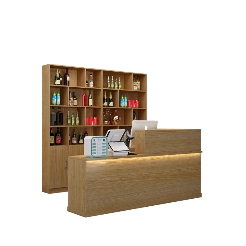 White Minimalist Reception Desks Nordic Small Luxury Modern Reception Desks Front Office Mostrador Negocio Commercial Furniture