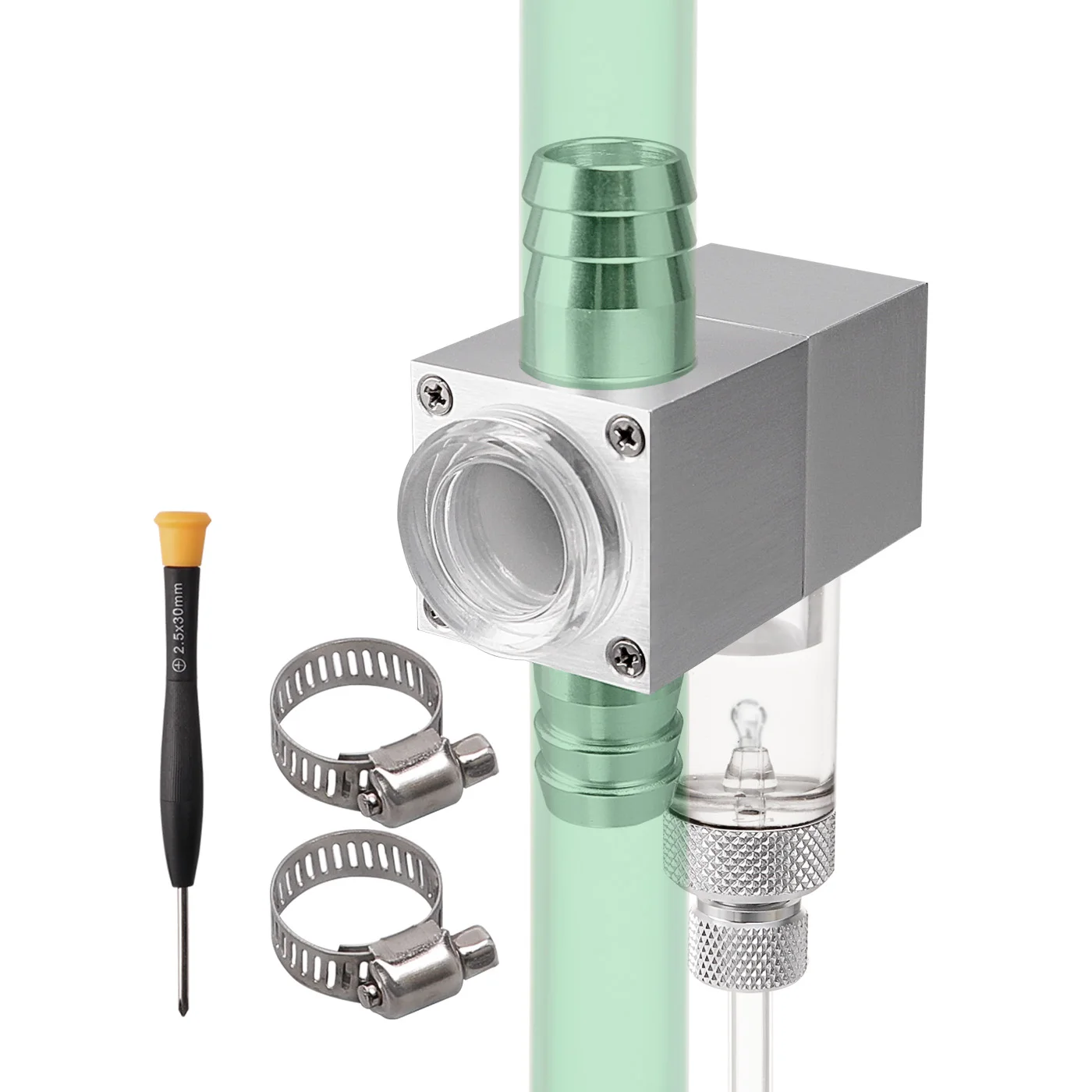 

CO2 атомайзер алюминиевый сплав внешний диффузор DIY с счетчиком пузырей для аквариума растений аквариум 12/16 мм co2 для аквариума