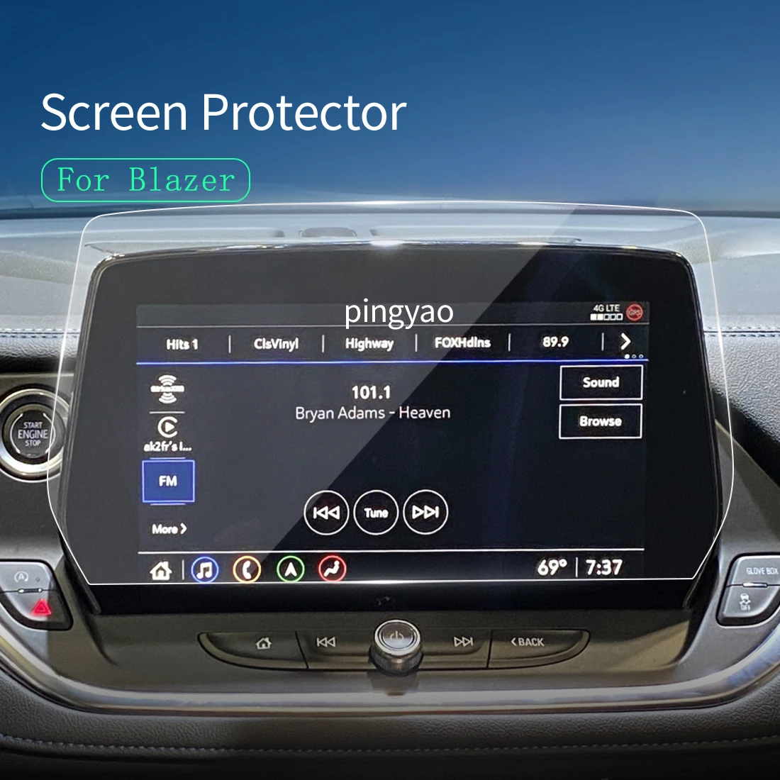 

Автомобильные наклейки Защита экрана навигационный дисплей Закаленное стекло Защитная пленка автомобильный аксессуар для авто для Chevrolet Blazer 2023