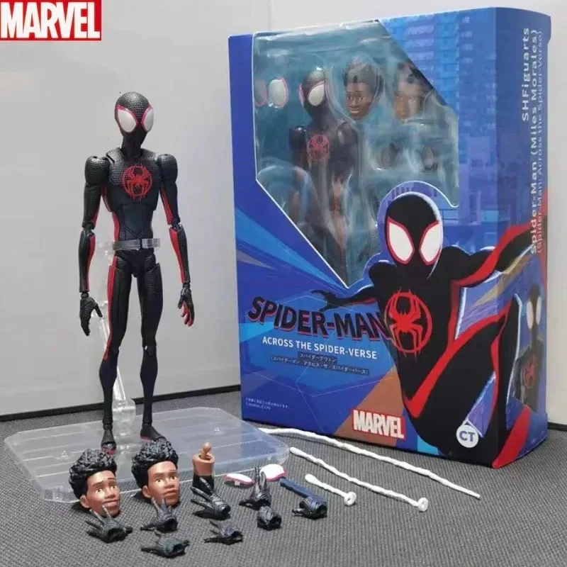 

Shf Spider-Man Miles Morales Gwen Stacy Action Figures Marvel Spider-Man Across The Spider-Verse Figure Spiderman Pvc Model Toy