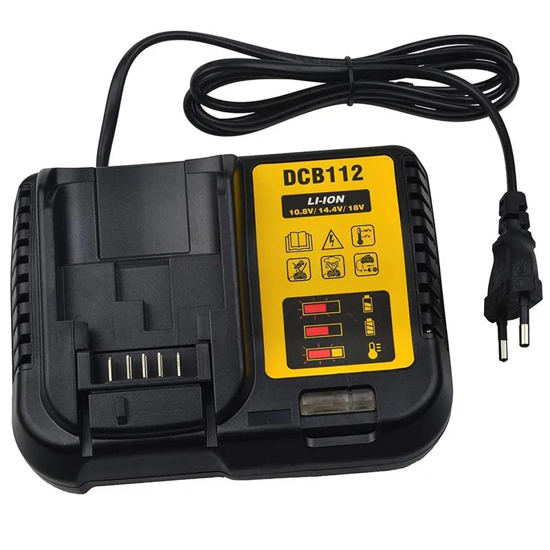 

Зарядное устройство DCB112, для литийионных аккумуляторов Dewalt 10,8 В, 12 В, 14,4 В, 18 В, 20 В, DCB101, DCB200, DCB140, DCB105, DCB200
