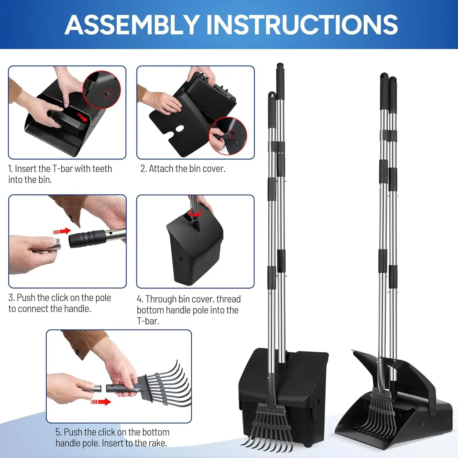 Stainless Steel Pet Poop Scoop Set 3