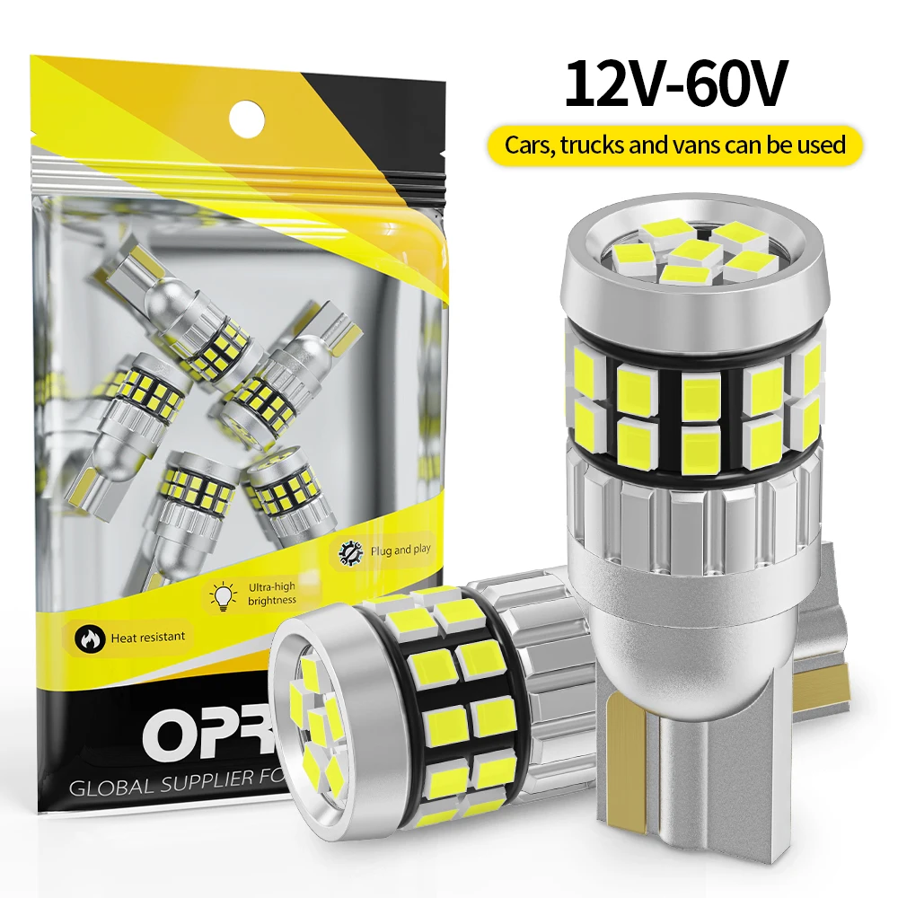 

2pcs T10 LED W5W Bulb Car Interior Light High Power 2016 30SMD Canbus No Error License Plate Lamp Truck Lamp Parts 12V 24V White