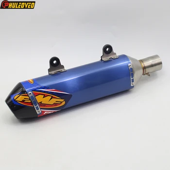 For Husqvarna FE 250 FE 350 2014-2016 FE 450 2015-2016 Motorcycle Exhaust System Muffler Escape Moto with Real Carbon End Tip