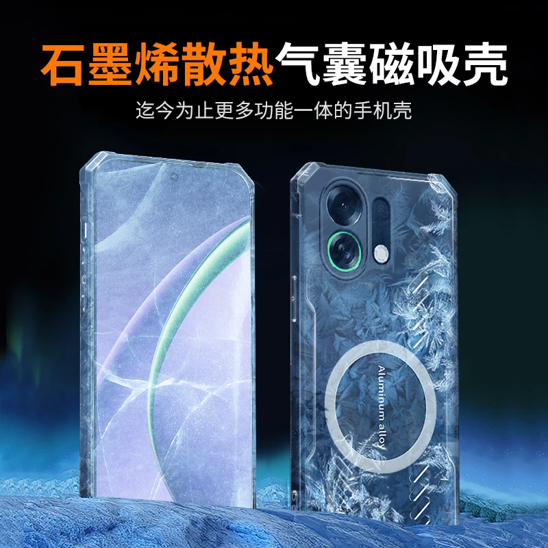 Enhanced Cooling Acrylic Case with Shockproof Bumper and Camera Protector, Transparent Cover