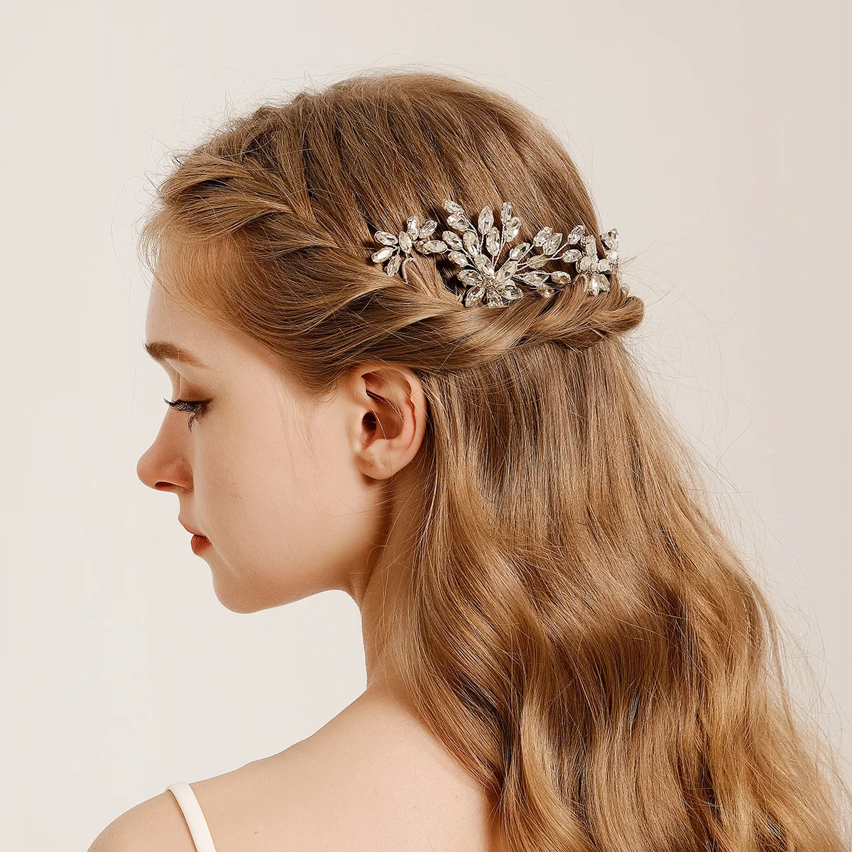 Hair Accessories Bridal Hair Accessories Crystal Hair Bridal Hairpins Accessories U-shaped Rhinestone Hair Jewelry Popular Handmade Wedding Cilp And Comb