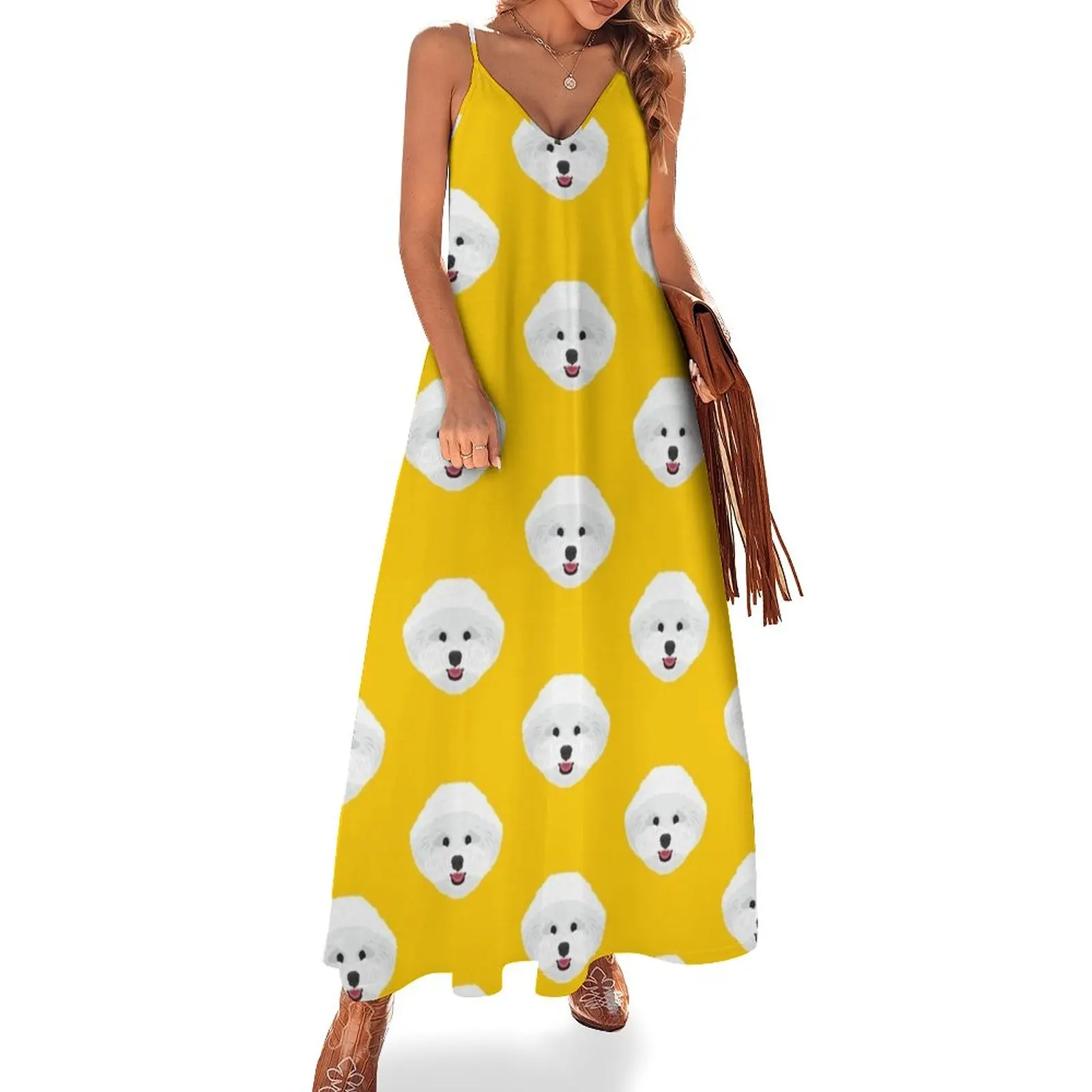 

Bichon Frise Sleeveless Dress beach dresses Women's clothing women clothing 2024 new arrivals