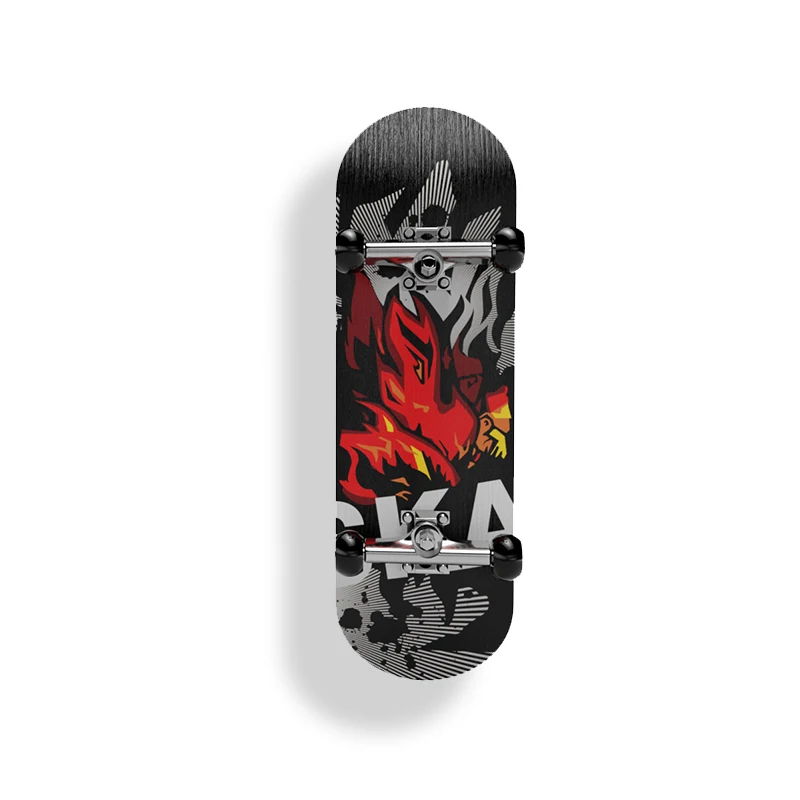 thumbnail image 1 of Juguete de patineta de dedo con diseño de calavera de boca negra roja, regalo para niño, patineta de dedo, juguete educativo de aleación con rodamientos de nivel profesional, 1 of 5