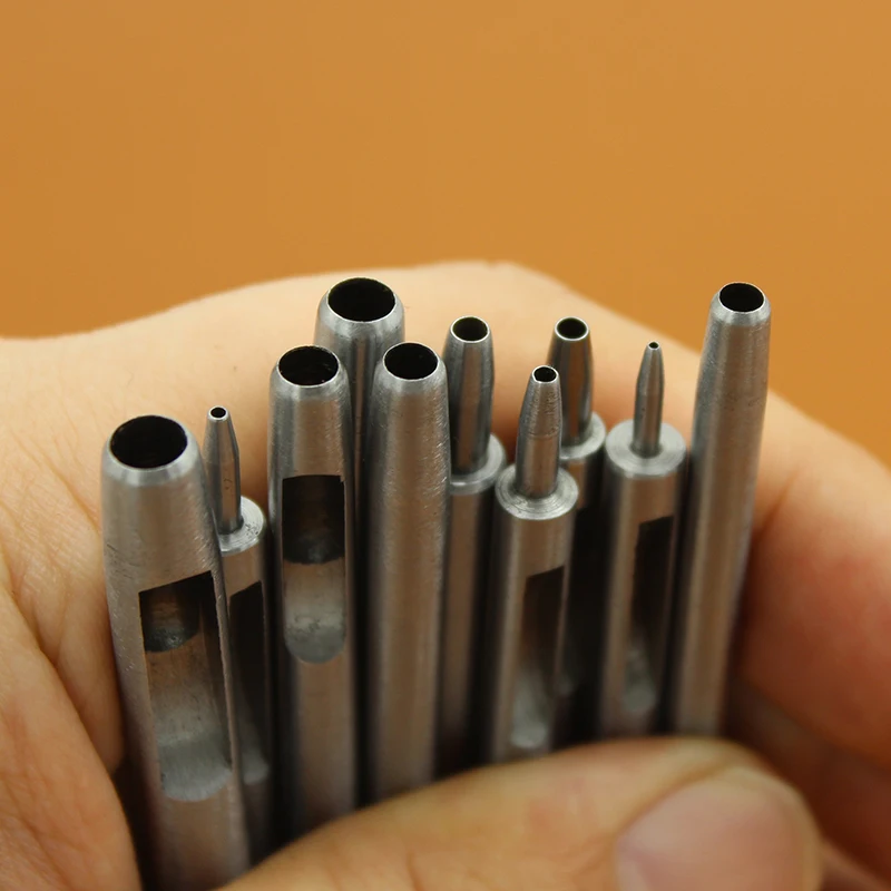 

Высококачественная машина для штамповки ремня, полые круглые Пуансоны, инструменты для кожи своими руками, 0,5-5,0 мм, набор из 10 шт.