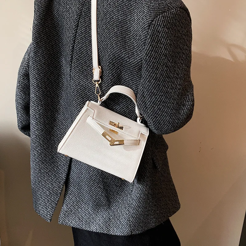 2025 New Stylish Simple Women's Bag - Lock Portable Shoulder Bag, Textured Versatile Messenger