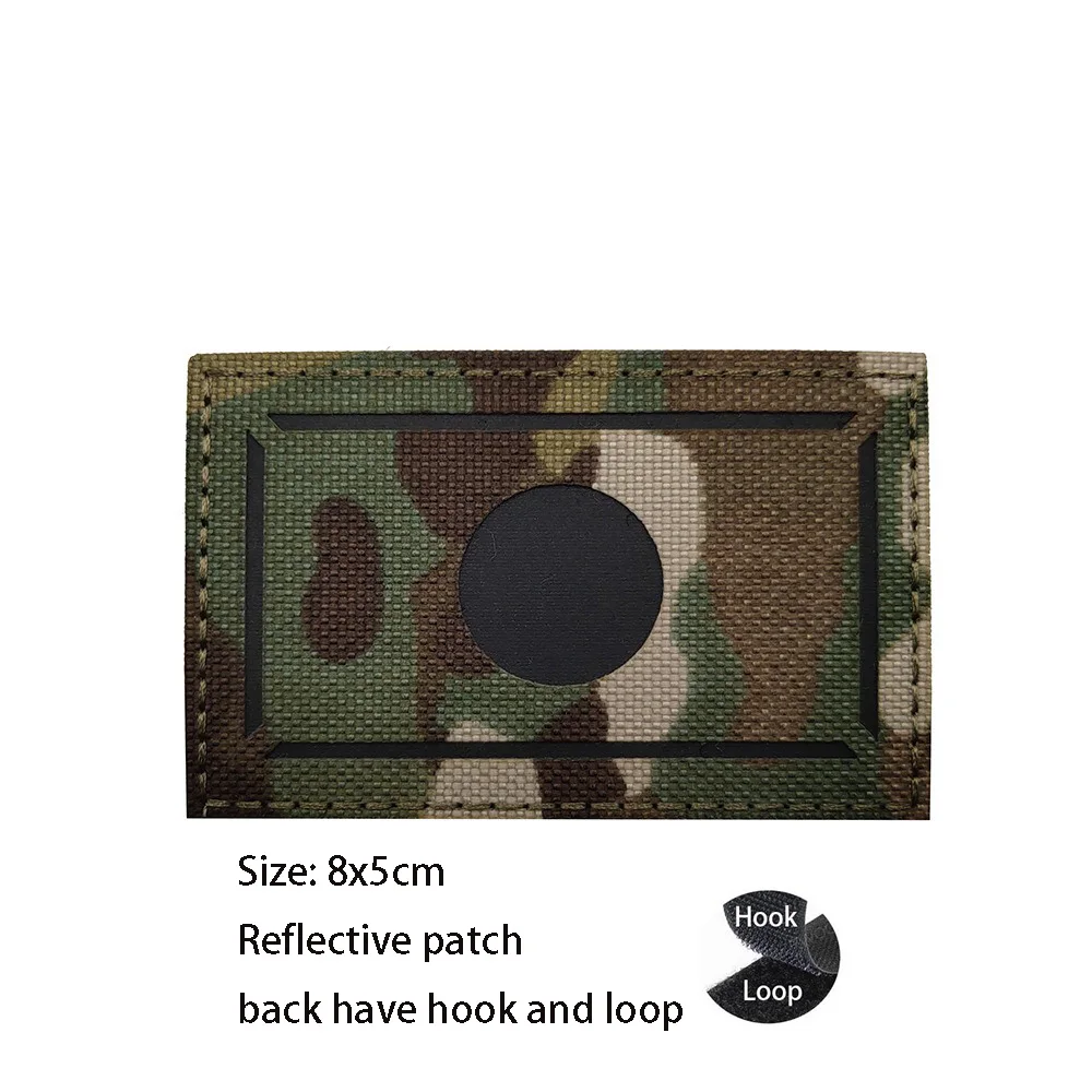 육군 선풍기 IR 반사 아시아 국기 위장 레이저 컷, 전술 사기 암밴드 배낭 후크 및 루프 패치, 의류