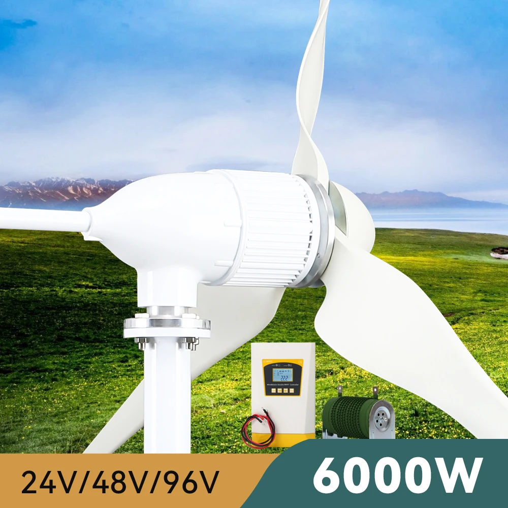 

Dcnb доставка для ЕС, 6000 Вт, яркость 6 кВт, Dyanmo 3lade, напряжение 24 В, 48 В, 96 в с гибридным контроллером Mppt для домашнего использования