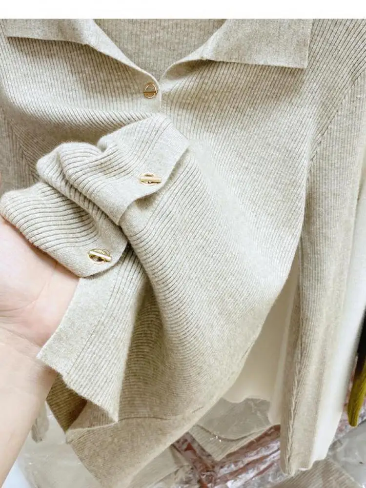 AOSSVIAO Women Cardigans Autumn Winter 2025 Single Breasted Knitted Sweater Spring Fashion Short Knitwear Solid Cardigan Jumpers 6