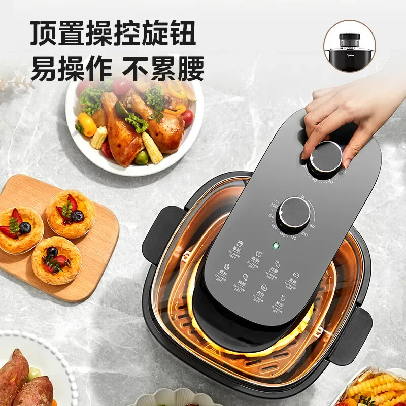 Midea air fryer does not turn over 5.5L large capacity through heating baking and frying 5