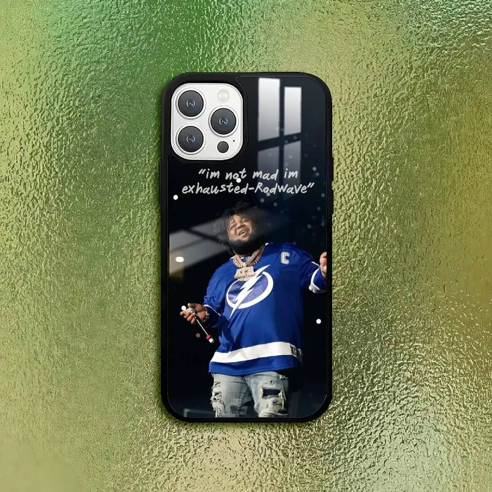 Premium Glass Texture Phone Case Featuring Rapper R-Rod Wave Design