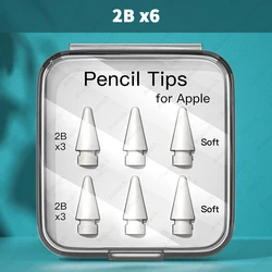 Durable Soft and Hard Replacement Stylus Pen Tips, 3pc & 6pc Set (2B x6)
