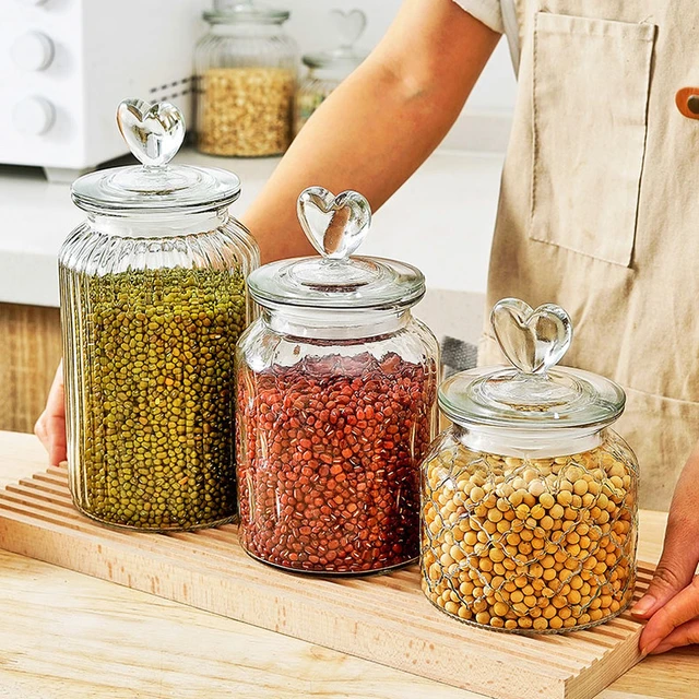 Creative Glass Sealed Jar Storage Jar Household Food Grade Glass