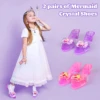 Girl Princess Toy, Dress Up Toy Set for Little Girls, Jewelry, Crown and Shoes, Princess Pretend Play Toy Gift For 2 3 4 5 6 4