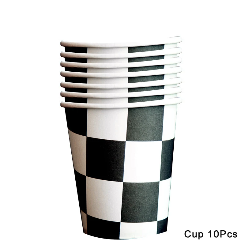Checkered Tableware Racing Car Dessert Plates Napkins Race Sports Themed Table Decor Cotton Napkins Polyester Napkins Satin Napkins Disposable Paper Napkins Paper Napkins Linen Napkins For Race Car Birthday