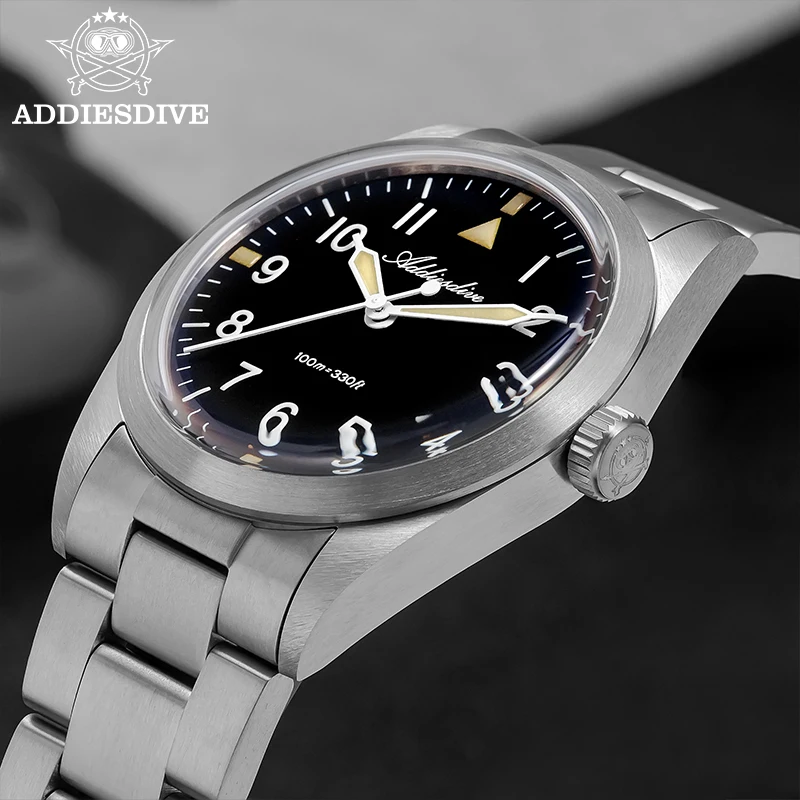 ADDIESDIVE AD2502 Luxury Military Titanium Watch Japan VH31 Quartz