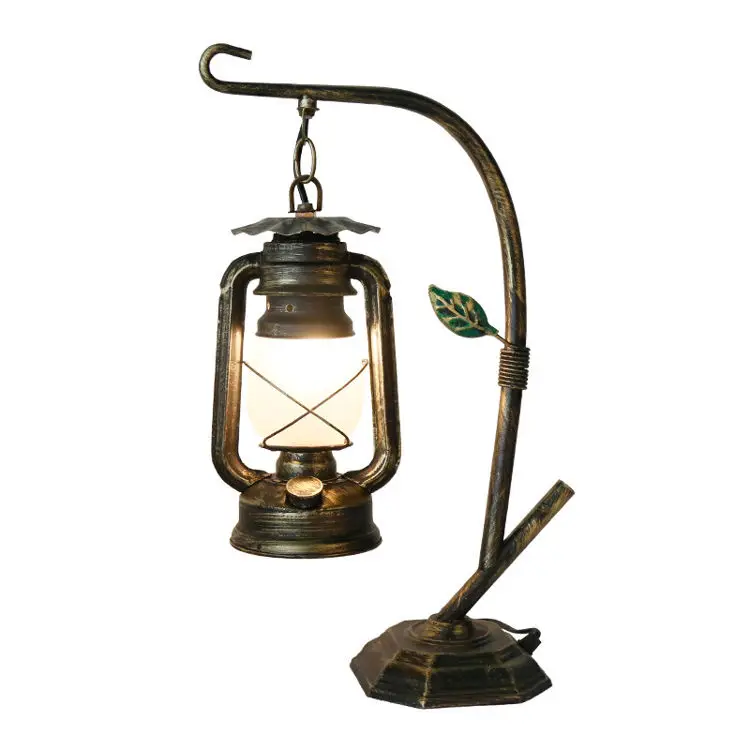

American Style Free Standing Lamps Creative Metal Tafellamp Home Hotel Table Decor Vintage Horse Lantern Retro Lamp