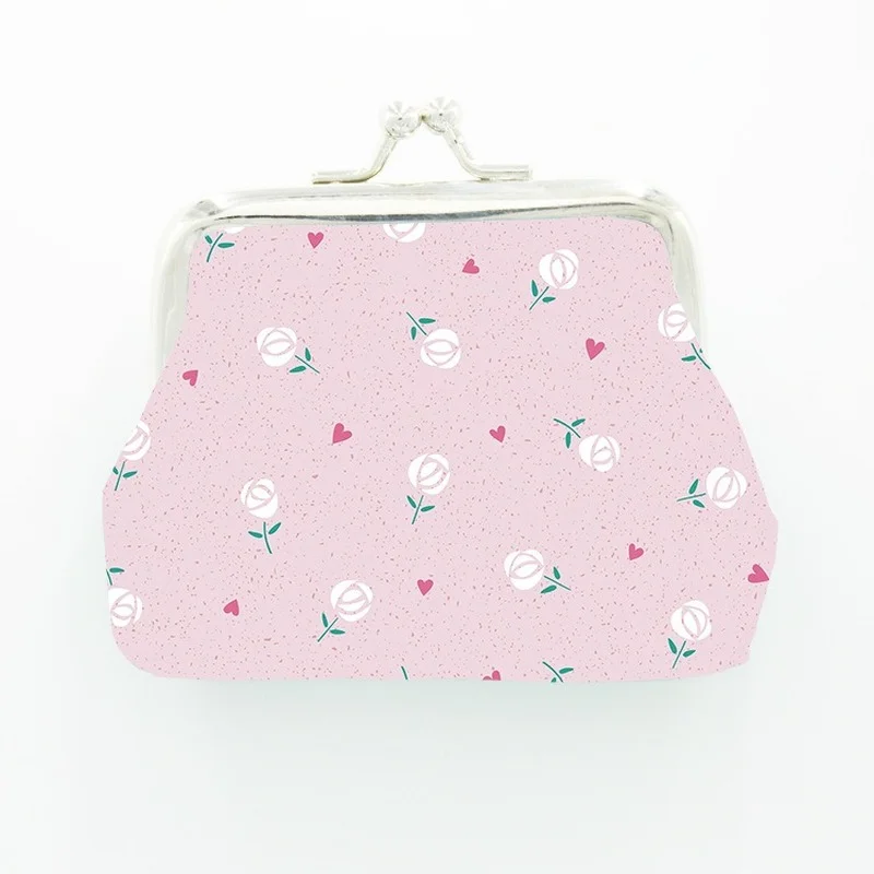 Leather Coin Purse Women Floral Mini Change Purses Kids Coin Pocket Wallets Earphone Key Card Holder Wallet Bag Pouch coin purse,coin wallet,change bag,women wallet,card wallet