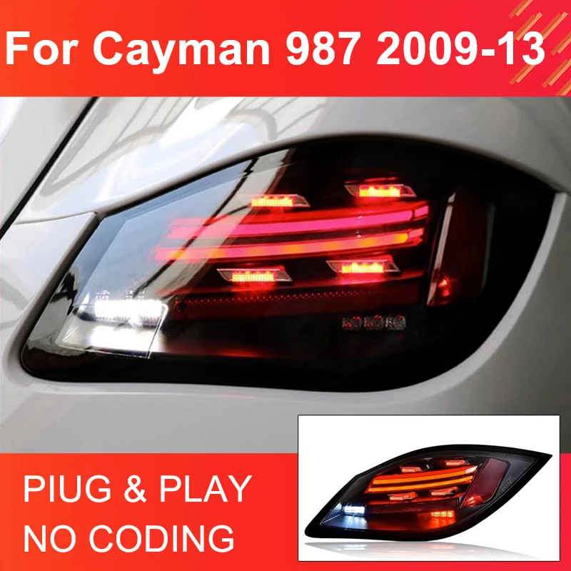 

Задний фонарь в сборе для Porsche Cayman 987,2 2009-2013, задние фонари, подключи и работай, задние фонари с динамическим поворотом, 1 пара