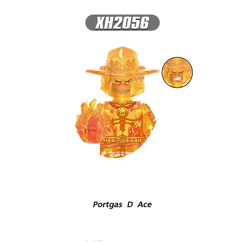thumbnail image 1 of X0356 X0355Gol D Roger Serie de anime japonés Dibujos animados Bloques de construcción Mini figuras Cabezas Juguetes para niños One Piece Luffy Zoro, 1 of 5