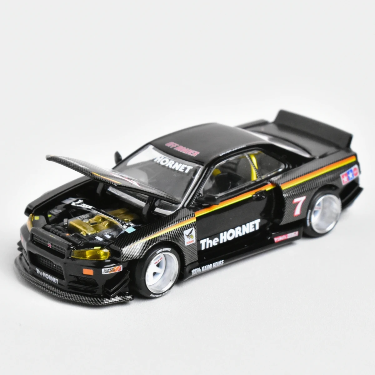 

Kaido House + MINIGT 1:64 093 Skyline GT-R (R34) литая модель автомобиля