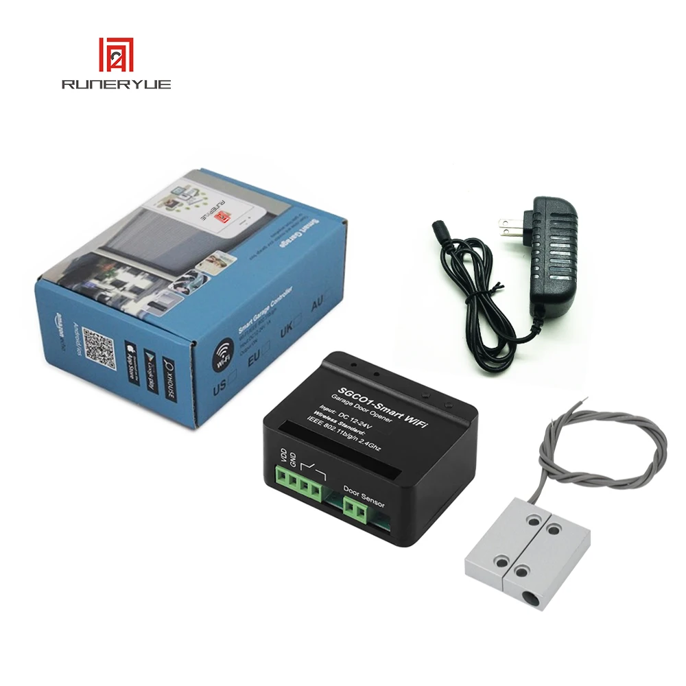 SGC01 24V WiFi Smart Garage Door Opener Controller Box No Hub Require Wireless Remote Control Work With Voice Control Alexa