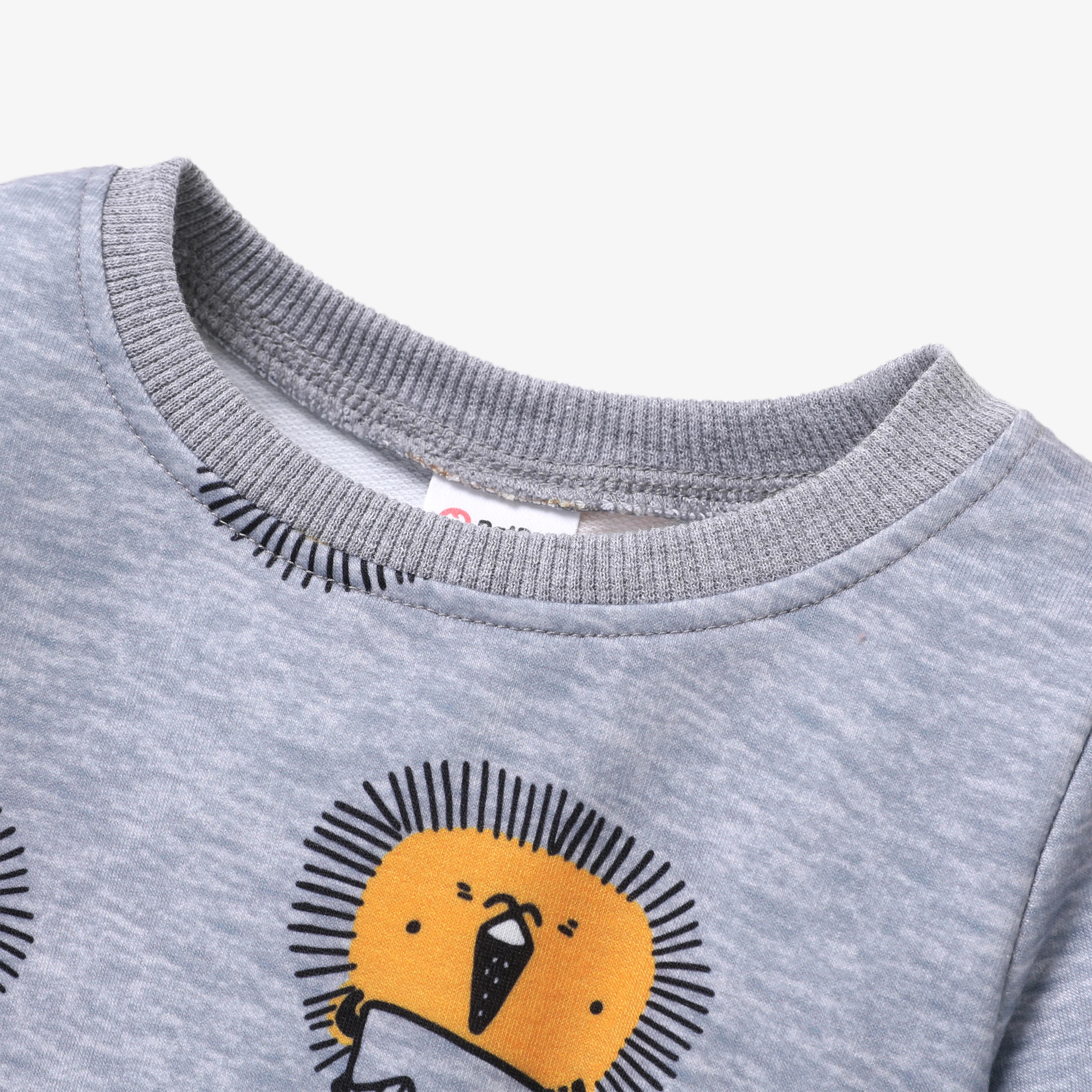 PatPat  소년 사자 패턴 풀오버 후드