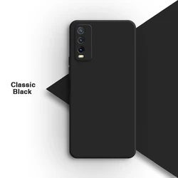 Enhanced Liquid Silicone Soft Back Cover - Original Simple Fashion Shell for VIVO Y20i (Classic Black)
