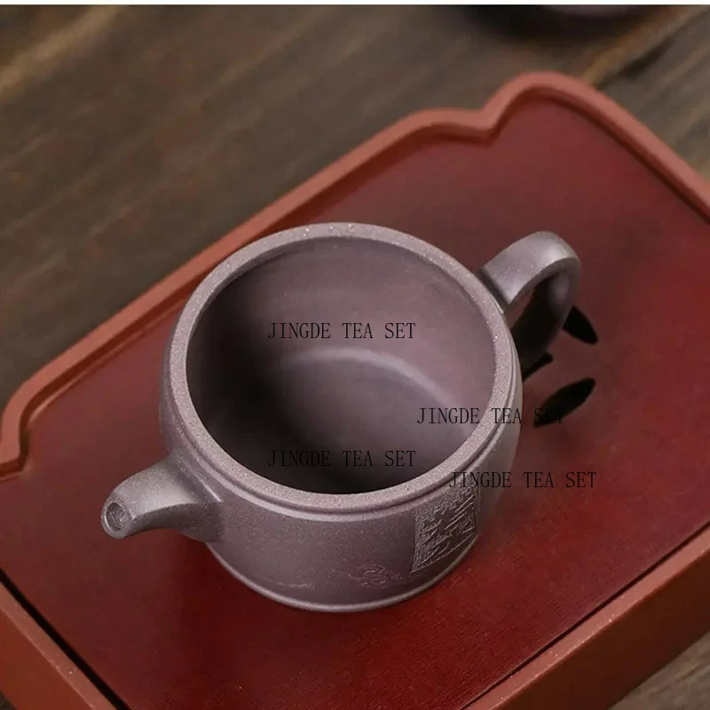 230ml Yixing high-end Yixing purple clay teapot large caliber handmade mineral beauty teapot, Kung Fu tea set