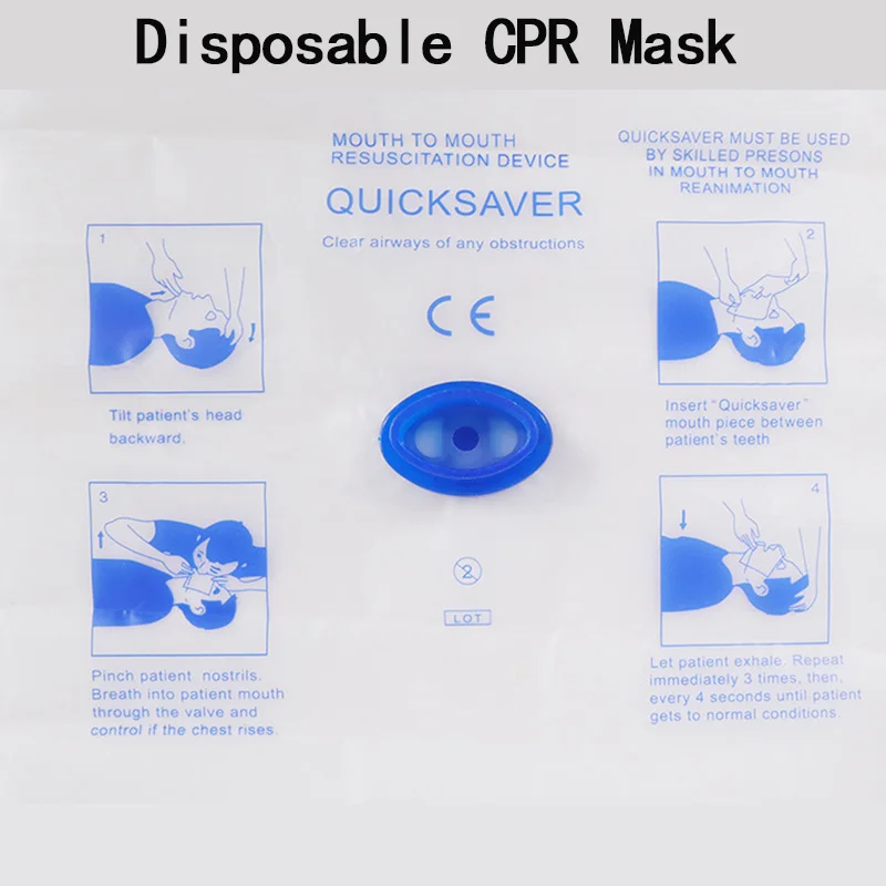 Portable Disposable CPR Mask Mouth To Mouth Quick Save for Travel Outdoor Camping First Aid Emergency Survival Kits Accessories