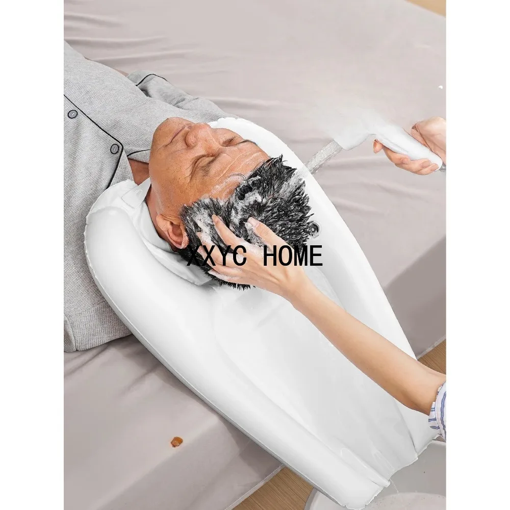 Basin for Bedridden Patients, Flat-laying Barber Chair, Home Inflatable Bed Shampoo Tool cadeira de salão de beleza barber s shampoo bed hair salon special shampoo bed chair stainless steel water bed ceramic basin