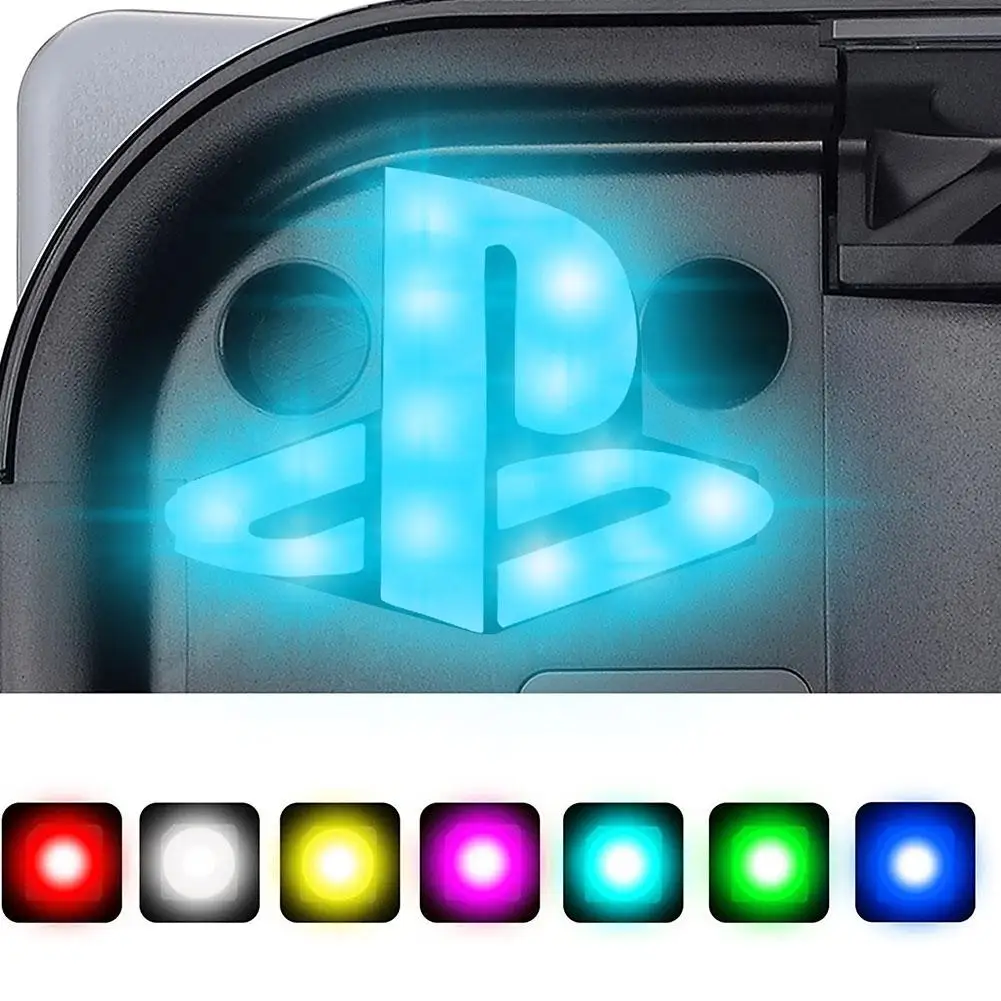 Per Ps5 Rgb Logo Light Board 8 Pulsante Usb A Colori Fissi Per Ps5 Remote App Control Sound Pickup Per Chitarra Per Accessori Ps5 S6Z4