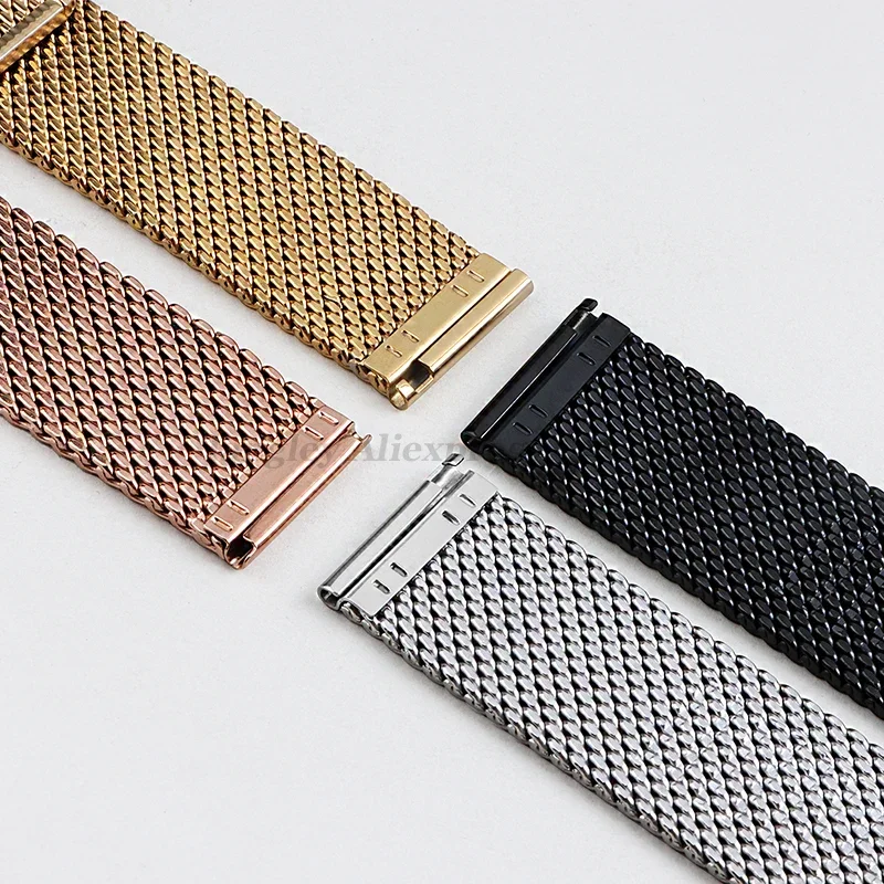 1,0 mm Milanese Mesh Loop Edelstahl-Uhrenarmband 18 mm 20 mm 22 mm 24 mm Armbänder für DW 3 mm dickes Armband für Omega – Detail 7