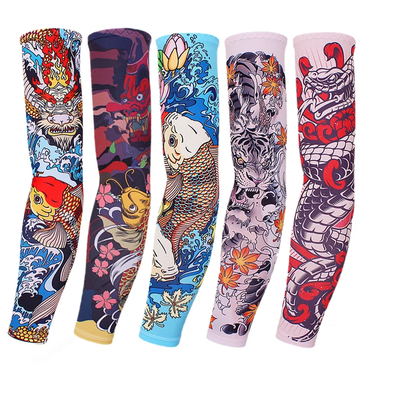 

Cycling Arm Sleeves 2Pcs Sports Cooling Hip hop Anti-UV Protection Elastic Driving Running Basketball Football Golf Arm Cover