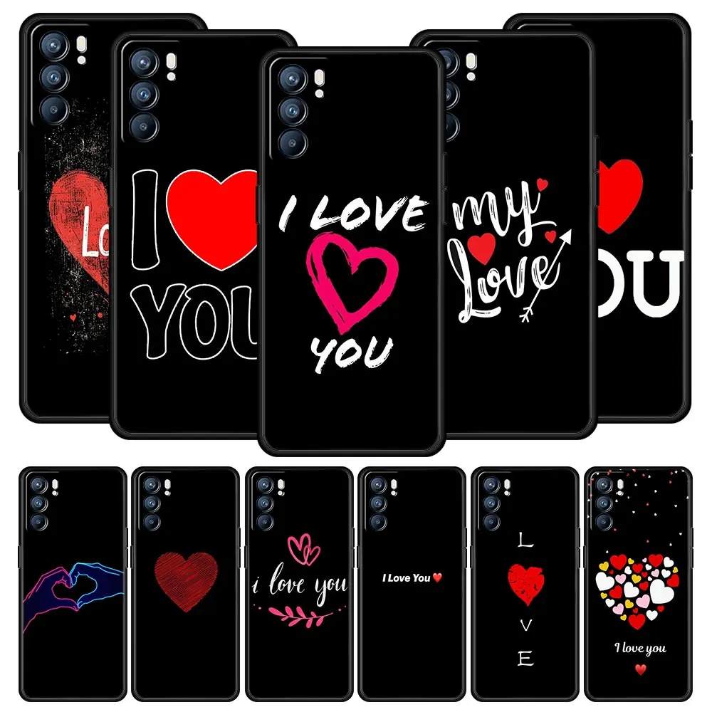 I Love You Pink Heart Phone Case - Elegant and Stylish Protective Cover
