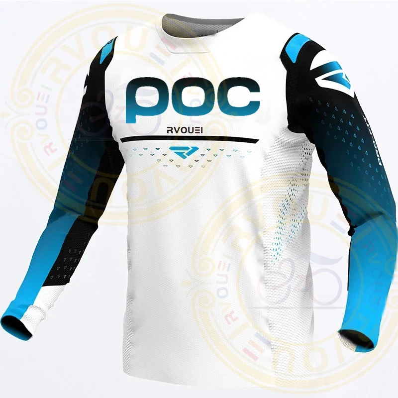 thumbnail image 1 of Camiseta de manga corta para ciclismo de montaña y cross country Rvouei Poc, camiseta para descenso, camiseta MTB, camiseta todoterreno MX Enduro, camiseta para bicicleta de motocross, 1 of 5