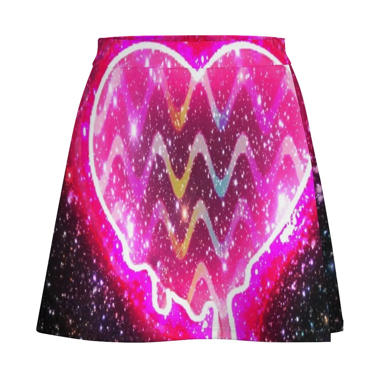 Neon Heart Melt Mini Skirt skirts for womens School skirt Clothes for summer Miniskirt woman