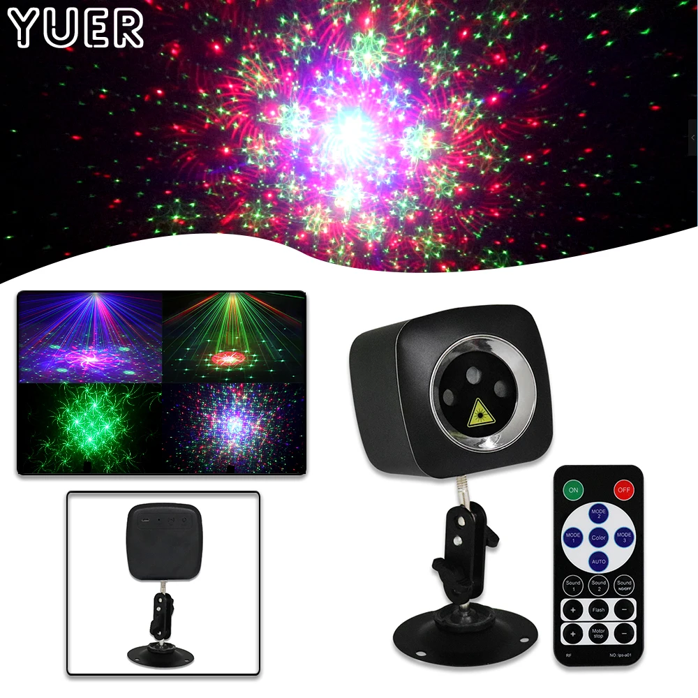 Star Shower Rgb Laser Light Mini Sound Activated Stage Dj Disco
