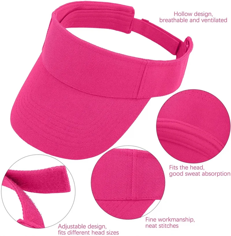 Sports Sun Hats Adjustable Cotton Visor UV Protection Top Empty Tennis Golf Running Sports Caps Spring Summer Women Men's Cap